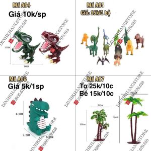 Bộ Mô Hình Khủng Long Mini Trang Trí Bánh Kem