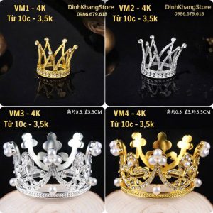 Vương miện nhí trang trí bánh kem
