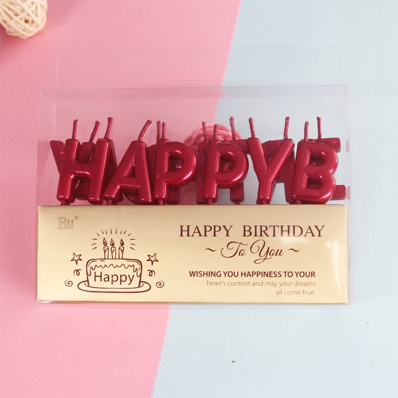 Nến Chữ Happy Birthday Trang Trí Bánh Kem - Ảnh 2