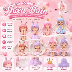 Mô Hình Chibi Thiên Thần Trang Trí Bánh Kem Dễ Thương