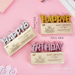 Nến Chữ Happy Birthday Trang Trí Bánh Kem