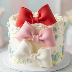 Nơ Đất Nặn Trang Trí Bánh Kem – Nơ Mini Dễ Thương Trang Trí Bánh Sinh Nhật