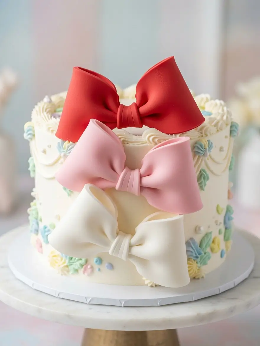 Nơ Đất Nặn Trang Trí Bánh Kem – Nơ Mini Dễ Thương Trang Trí Bánh Sinh Nhật