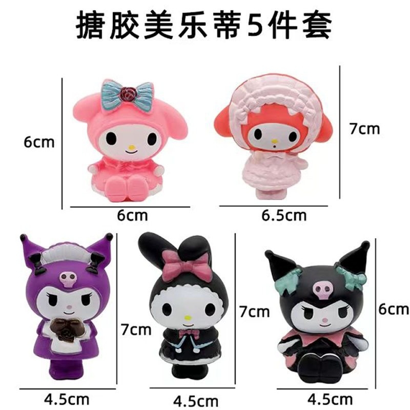 Bộ Mô Hình Kuromi Trang Trí Bánh Kem - Ảnh 4