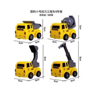 Bộ Xe Công Trình Có Cót | Phụ Kiện Bánh Kem