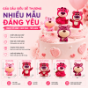 Mô Hình Gấu Dâu Trang Trí Bánh Kem