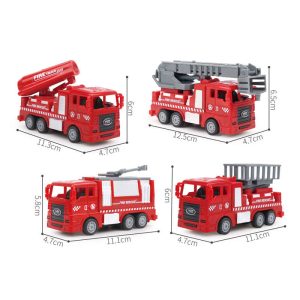 Bộ Xe Cứu Hộ Cứu Hỏa Mô Hình Trang Trí Bánh Kem