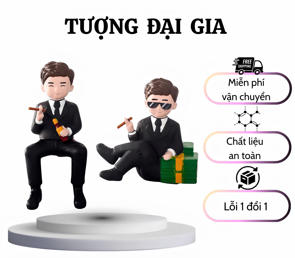 Mô Hình Đại Gia Silicon Trang Trí Bánh Kem