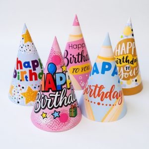 Mũ Sinh Nhật Trung Happy Birthday | Cọc 100 Cái