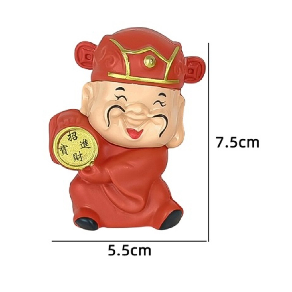 Mô Hình Thần Tài – Tài Lộc Mini Trang Trí Bánh Kem - Ảnh 3