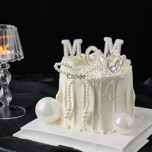 Chữ MOM Đính Đá Trang Trí Bánh Kem | 10 Chữ