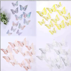 Bướm Meka Trang Trí Bánh Kem | vỉ 12 c