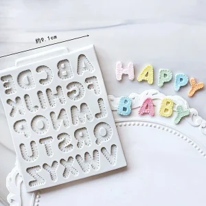Khuôn Chữ Cái Viền Răng Cưa Làm Bánh