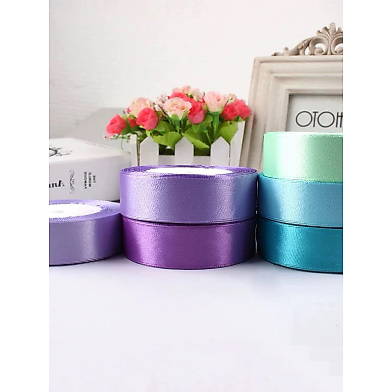 Ruy băng lụa satin 2 cm x 22m | Lốc 10 Cuộn - Ảnh 5