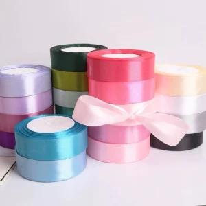 Ruy băng lụa satin 2 cm x 22m | Lốc 10 Cuộn