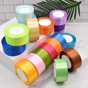 Cuộn duy băng vải lụa satin bản 4cm dài 22m | Lốc 5 Cuộn